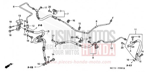 REAR BRAKE PIPE (FJS6001/2/D3/D4/D5) FJS6001 de 2001